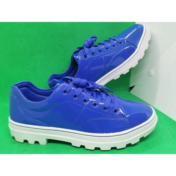 Skechers Women's 155201 Patent Blue Roadies 90sBBY Casual Shoes Size 8.5M - Picture 13 of 16